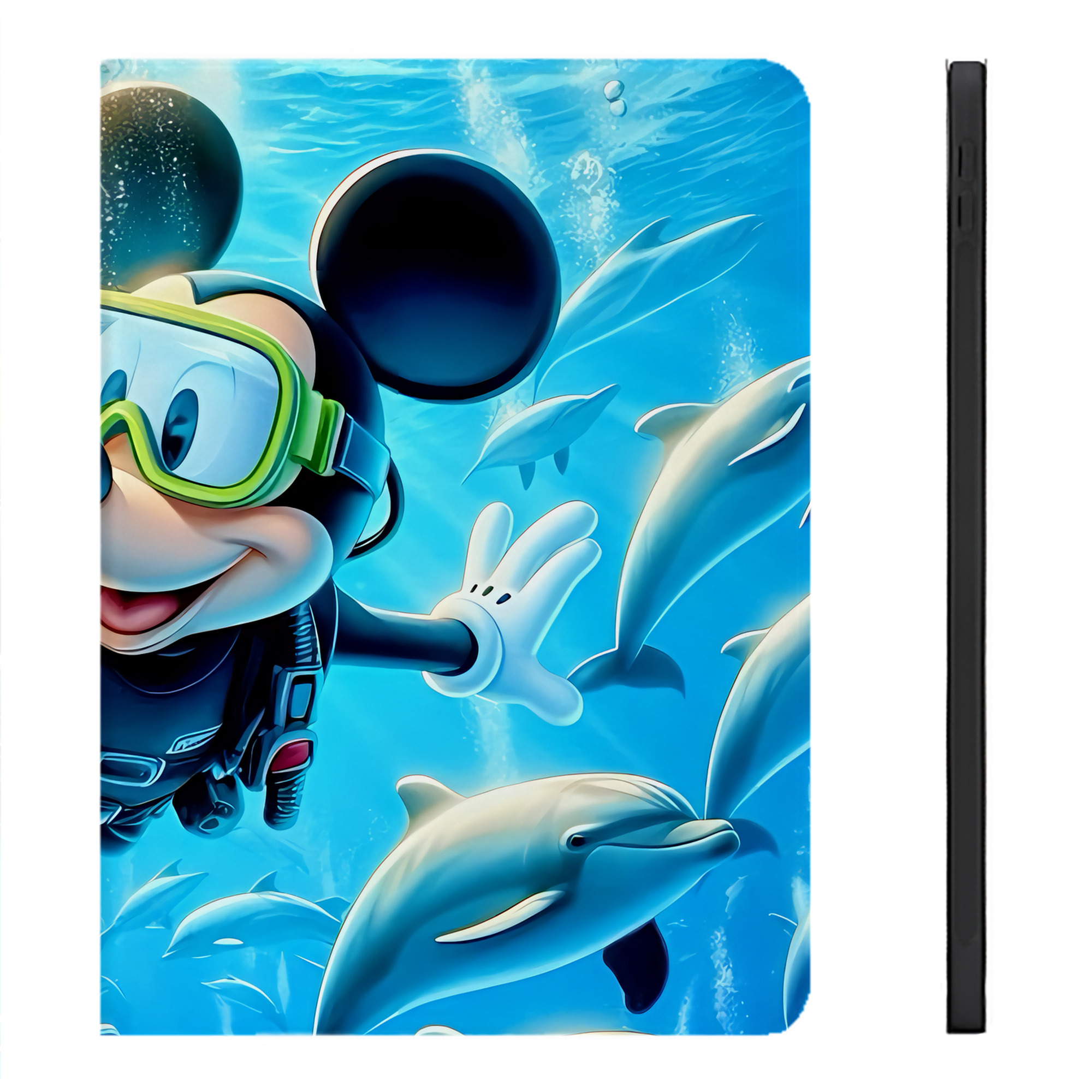 ミッキーマウス Mickey Mouse IPadケース ペンホルダー付き ブックスタイルデザイン